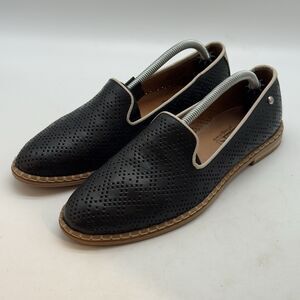 Pikolinos Merida Punched 100% Calfskin Leather Loafers Women's 6.5 Black EU 37